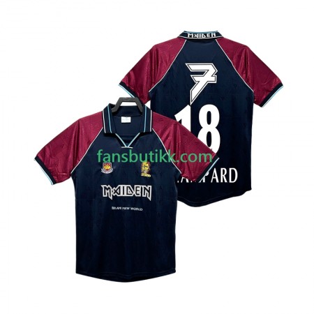 Fotballdrakt West Ham United LAMPARD 18 Iron Maiden 1999 Retro Hjemmetrøye Kortermet